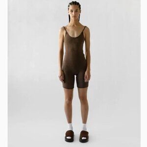 ARQ Nico Bikesuit Unitard in Cocoa Brown - L